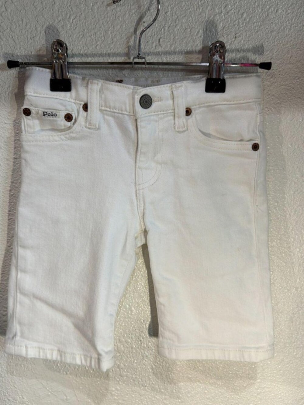 Polo Ralph Lauren Kids White Denim Shorts, Size 4